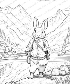 Peter Rabbit Grayscale Coloring Pages