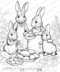 Peter Rabbit Grayscale Coloring Pages